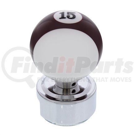 70775 by UNITED PACIFIC - Manual Transmission Shift Knob - Pool Ball, Number "15", for 13/15/18 Speed Eaton Style Shfters