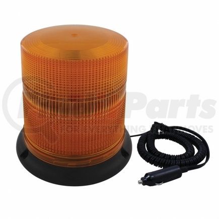 36539 by UNITED PACIFIC - Beacon Light - 6" Round, 3 High Power LED, Amber Lens, Magnetic Mount