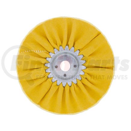 90026 by UNITED PACIFIC - Buffing Wheel - 6" Yellow Treated Airway Buff, 5/8" & 1/2" Arbor
