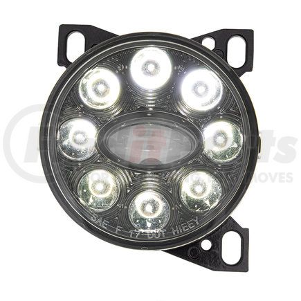 35856 by UNITED PACIFIC - Projector Fog Light - Black, with LED Position Lights & Aluminum Housing, for Peterbilt 579/587 & Kenworth T660
