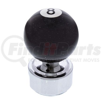 70686 by UNITED PACIFIC - Gearshift Knob - Black "8" Pool Ball, with Glitter, for 13/15/18 Speed Eaton Style Shifters