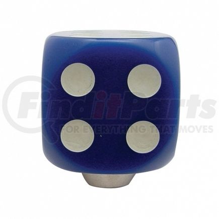 70164 by UNITED PACIFIC - Manual Transmission Shift Knob - Gearshift Knob, Blue Dice, with Glow Dots