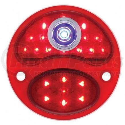 FTL2831BD-R by UNITED PACIFIC - Tail Light Lens - LED 12V, Passenger Side, with Blue Dot, for 1928-1931 Ford Model A