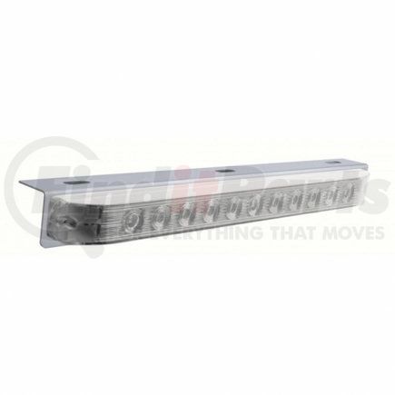 20903 by UNITED PACIFIC - Light Bar - Stainless, with Bracket, Turn Signal Light, Amber LED, Clear Lens, Stainless Steel, 11 LED Light Bar