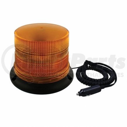 36537 by UNITED PACIFIC - Beacon Light - 5" Round, 3 High Power LED, Amber Lens, Magnetic Mount