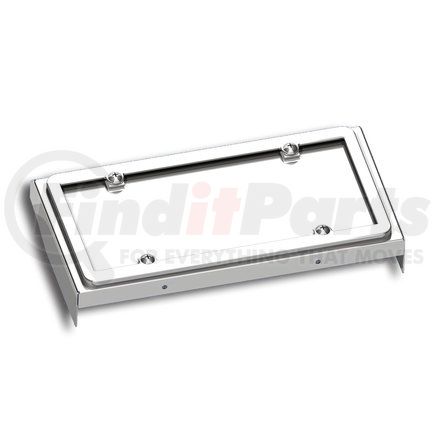 29098 by UNITED PACIFIC - License Plate Holder - Polished, for 2008-2022 Freightliner Cascadia
