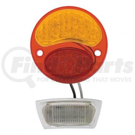 FTL2831RA-L by UNITED PACIFIC - Tail Light - 19 LED, 12V, Driver Side, Red and Amber Lens, for 1928-1931 Ford Model A