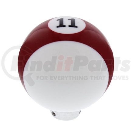 70760 by UNITED PACIFIC - Manual Transmission Shift Knob - Gearshift Knob, Red Striped, 11 Ball