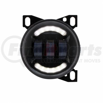 36606 by UNITED PACIFIC - Fog Light - 4.25" Black Round, LED, with LED Position Bar, for PB 579/587 and KW T660 Series
