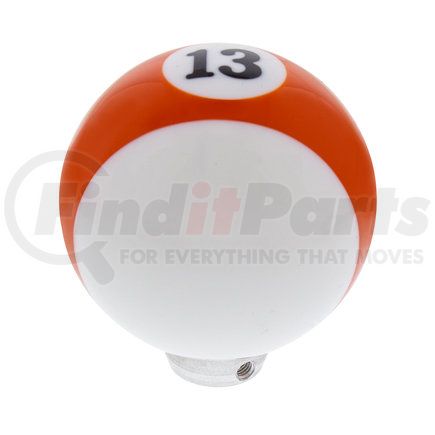 70762 by UNITED PACIFIC - Manual Transmission Shift Knob - Gearshift Knob, Orange Striped, 13 Ball