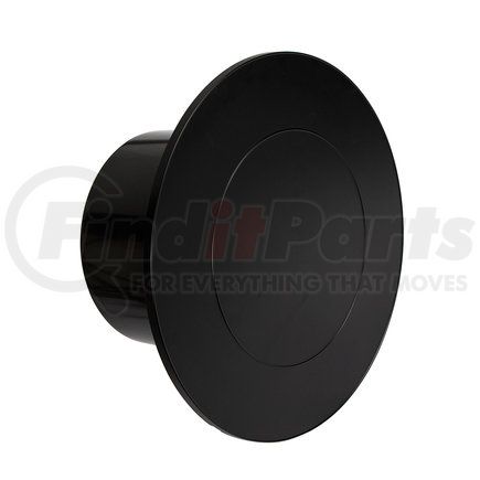 10360 by UNITED PACIFIC - Axle Cover Kit - Rear, Flat Aero, Matte Black, Fits 22.5" X 8.25" Wheels