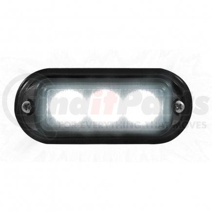 37537B by UNITED PACIFIC - Multi-Purpose Warning Light - 3 LED Warning Light, with Black Bezel, White LED