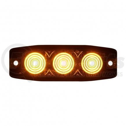 36630B by UNITED PACIFIC - Multi-Purpose Warning Light - Rectangular, 3 High Power LED, 12-24V, Super Thin, Amber