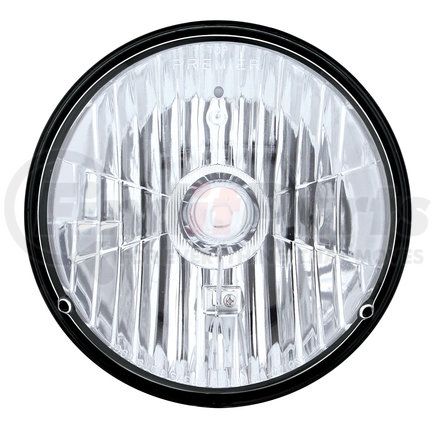 31387 by UNITED PACIFIC - Crystal Headlight - RH/LH, 7", Round, Chrome Housing, High/Low Beam, H4/HB2 Bulb