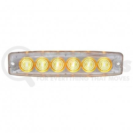 36683B by UNITED PACIFIC - Multi-Purpose Warning Light - 6 High Power LED Super Thin Warning Light, Amber LED/Clear Lens