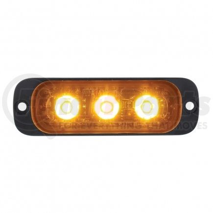 36852B by UNITED PACIFIC - Multi-Purpose Warning Light - 3 High Power LED Super Thin Warning Light, Amber LED