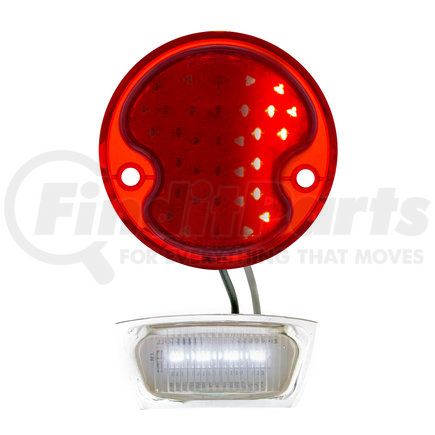 110196 by UNITED PACIFIC - Tail Light - LED Sequential, with License Plate, for 1932 Ford Car and Truck, L/H