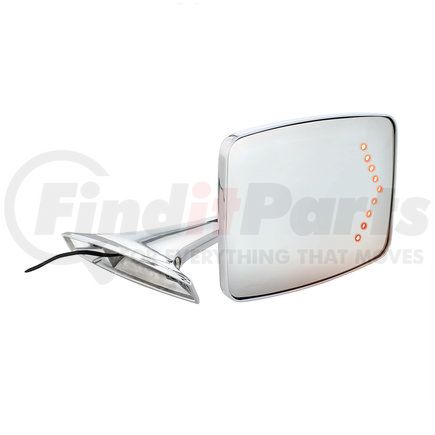 C738710-CVXLED by UNITED PACIFIC - Door Mirror - RH, Convex, Exterior, with LED Turn Signal, for 1973-1987 Chevy/GMC Truck