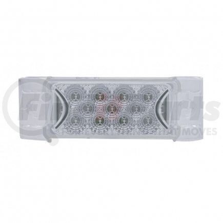 39594 by UNITED PACIFIC - Clearance/Marker Light, Amber LED/Clear Lens, Rectangle Design, with Reflector, 13 LED