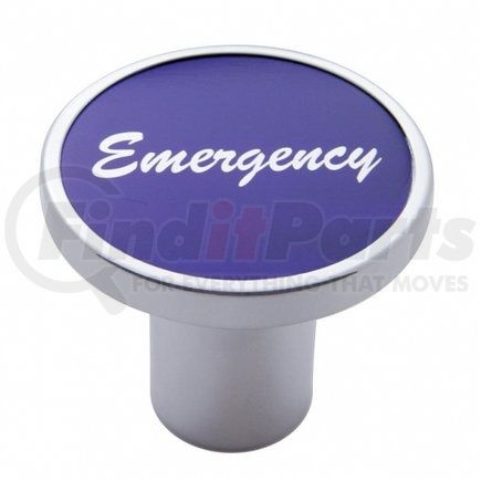 23028 by UNITED PACIFIC - Air Brake Valve Control Knob - "Emergency", Purple Aluminum Sticker