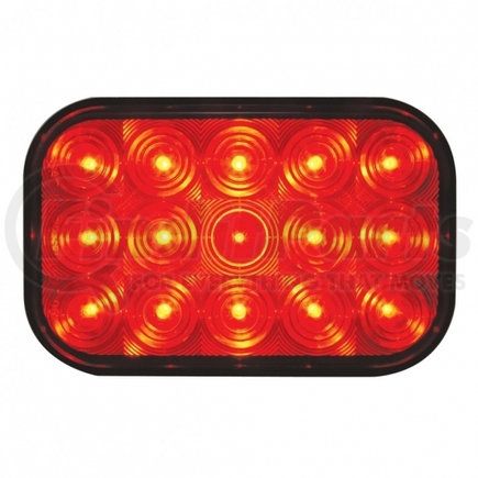 38747 by UNITED PACIFIC - Brake/Tail/Turn Signal Light - 15 LED Rectangular, Red LED/Red Lens