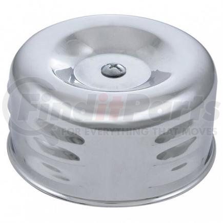 C5034 by UNITED PACIFIC - Air Cleaner - Chrome, Short Neck, Louvered, for Single 1 Barrel 2 5/16" Diameter