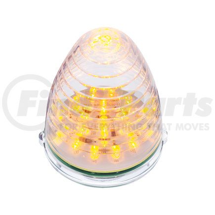 38461 by UNITED PACIFIC - Truck Cab Light - 19 LED Beehive Grakon 1000, Amber LED/Clear Lens