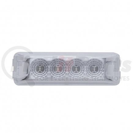 39465 by UNITED PACIFIC - Clearance/Marker Light, Amber LED/Clear Lens, Rectangle Design, with Reflector, 4 LED