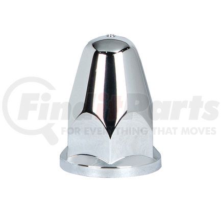 10060B by UNITED PACIFIC - Wheel Lug Nut Cover - 33mm x 2 5/8", Chrome, Plastic, Bullet, with Flange, Push-On Style