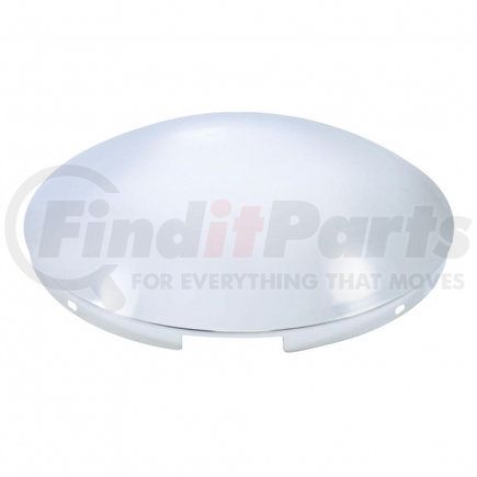 10106 by UNITED PACIFIC - Axle Hub Cap - Front, 4 Even Notched, Chrome, Dome Style, 7/16" Lip