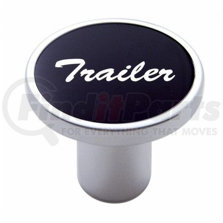 23017 by UNITED PACIFIC - Air Brake Valve Control Knob - "Trailer", Black Aluminum Sticker