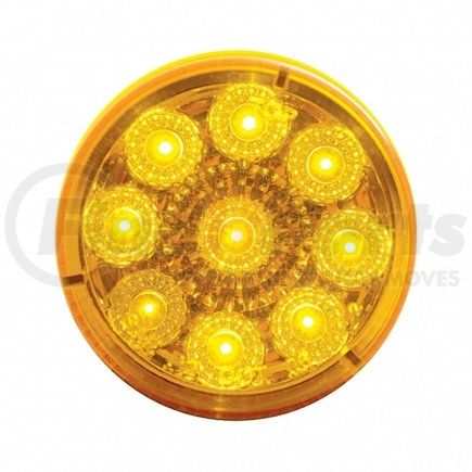 38849 by UNITED PACIFIC - Clearance/Marker Light, Amber LED/Amber Lens, 2", with Reflector, 9 LED