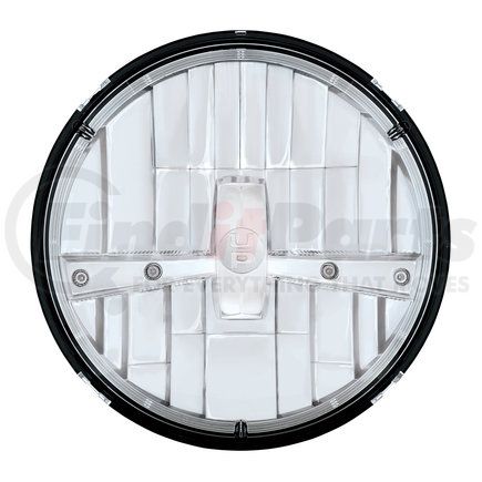 31391 by UNITED PACIFIC - Headlight - 5 High Power. LED, RH/LH, 7", Round, Chrome Housing, High/Low Beam