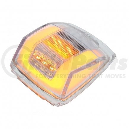 36967 by UNITED PACIFIC - Truck Cab Light - 24 LED "Glo" Square, Amber LED/Clear Lens