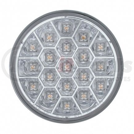 39701 by UNITED PACIFIC - Brake/Tail/Turn Signal Light - 19 LED 4" Reflector, Red LED/Clear Lens
