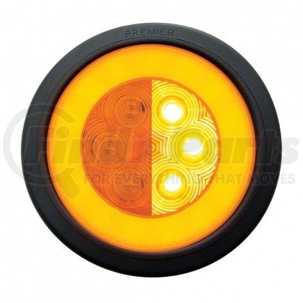 37133BAK by UNITED PACIFIC - Turn Signal Light - 21 LED 4" "Glo", Amber LED/Amber Lens