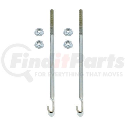 110523 by UNITED PACIFIC - Battery Hold Down J-Bolt Set - Steel, Zinc-Plated, with Flange Nuts, for 1966-1977 Ford Bronco & 1967-1970 Mustang