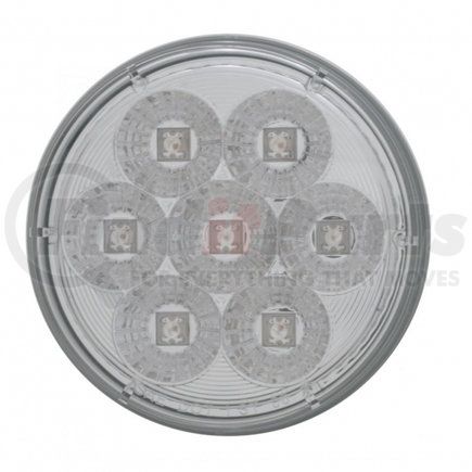 39925 by UNITED PACIFIC - Brake/Tail/Turn Signal Light - 7 LED 4" Reflector, Red LED/Clear Lens