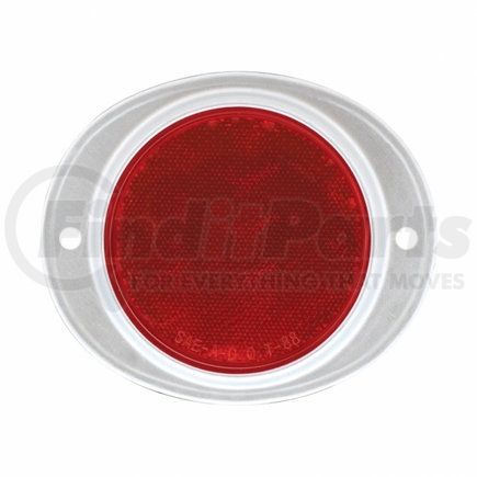 30710 by UNITED PACIFIC - Reflector - 3 3/16" Round, with Aluminum Mount Base, Red