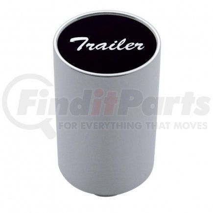 23748 by UNITED PACIFIC - Air Brake Valve Control Knob - "Trailer" 3", Black Aluminum Sticker