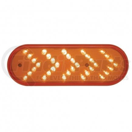 39476 by UNITED PACIFIC - Turn Signal Light - 35 LED Reflector Oval Sequential, Red LED/Red Lens