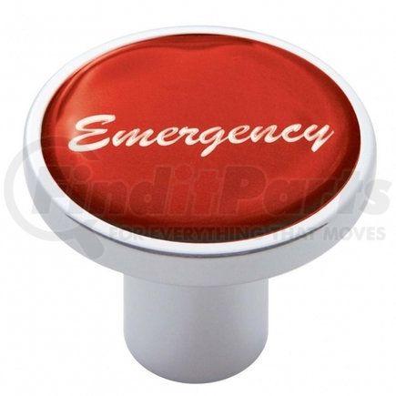 23240 by UNITED PACIFIC - Air Brake Valve Control Knob - "Emergency", Red Glossy Sticker