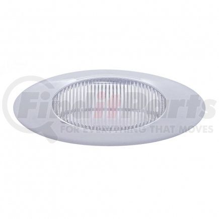 34055B by UNITED PACIFIC - Clearance Light Lens - Bulk, Chrome "Phantom I" Bezel, Clear Lens, for 6" Light, without Visor