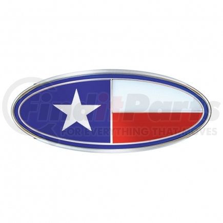 10934 by UNITED PACIFIC - Emblem - Chrome, Oval, Texas Flag