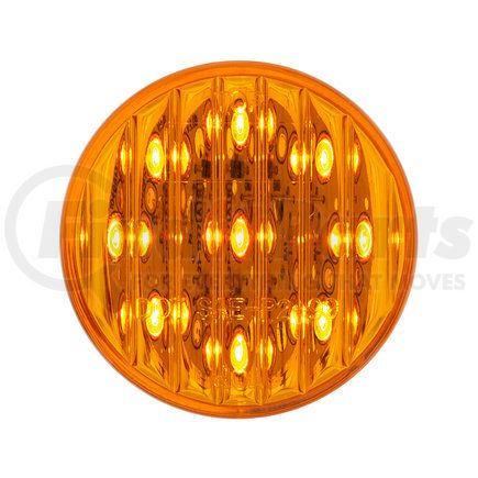 38170 by UNITED PACIFIC - Clearance/Marker Light, Amber LED/Amber Lens, Round Design, 2", 9 LED, 2 Female Bullet Plugs