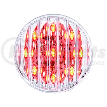 38363 by UNITED PACIFIC - Clearance/Marker Light - Red LED/Clear Lens, 2", 9 LED