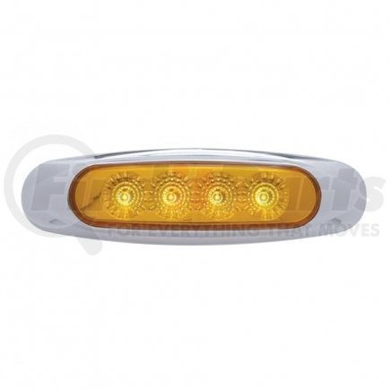 39398B by UNITED PACIFIC - Clearance/Marker Light, Amber LED/Amber Lens, with Reflector, 4 LED