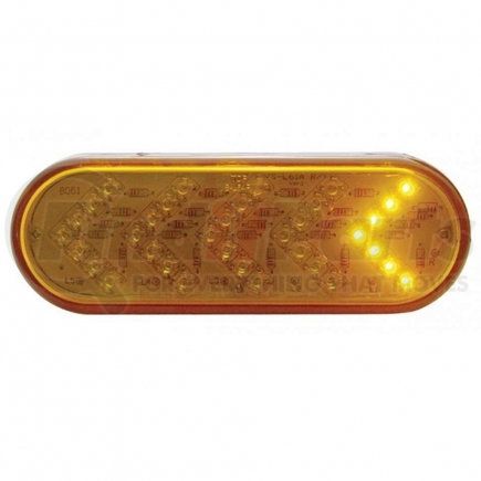 38143 by UNITED PACIFIC - Turn Signal Light - 35 LED 6" Oval Sequential, Amber LED/Amber Lens