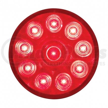 38098 by UNITED PACIFIC - Stop/Turn/Tail Signal Light - 10 LED 4" Round, Red LED/Red Lens