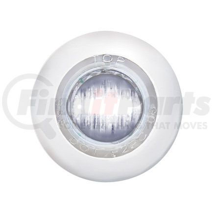 39937 by UNITED PACIFIC - Clearance/Marker Light - with Bezel, 3 LED, Mini, White LED/Clear Lens